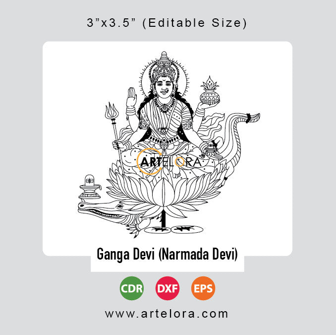 Laser Engraving Ganga Devi (Narmada Devi)