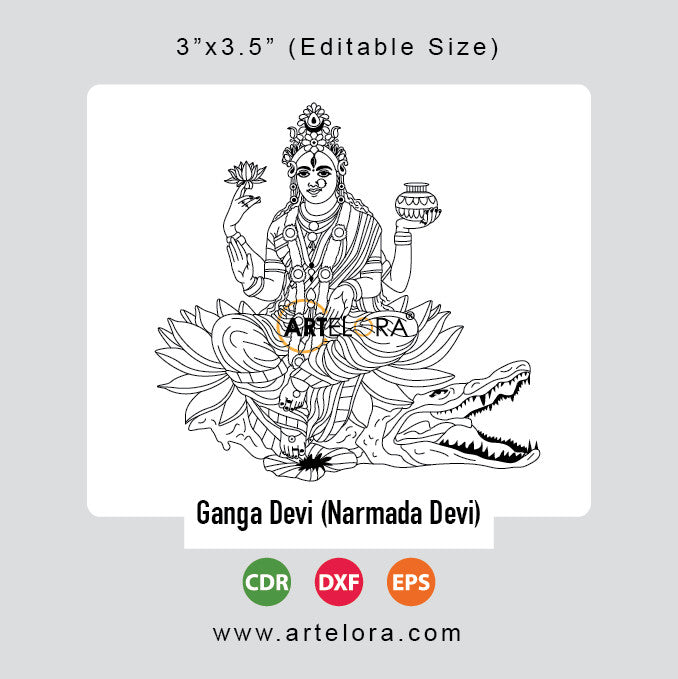 Laser Engraving Ganga Devi (Narmada Devi)