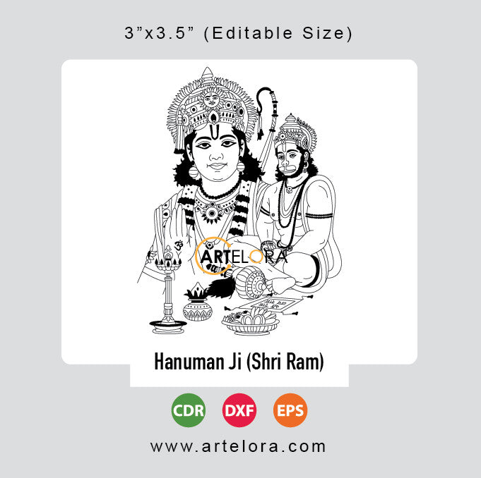Laser Engraving Hanuman Ji (Shri Ram)