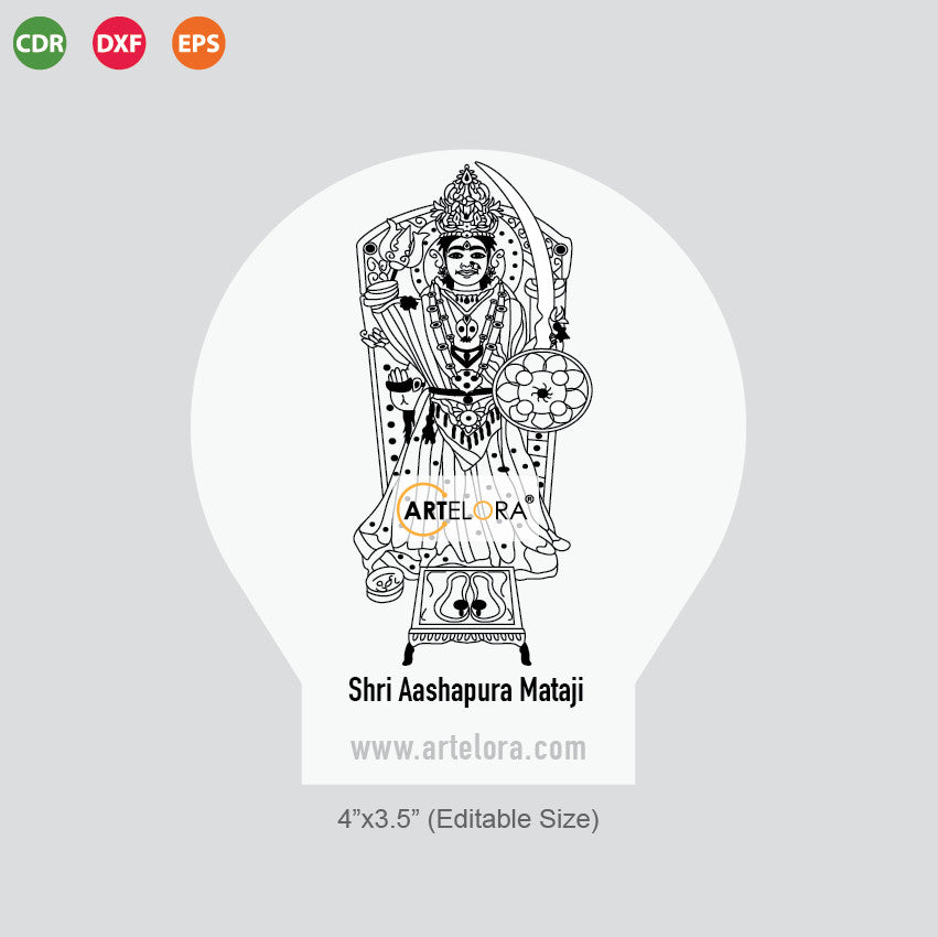 Laser Engraving Shri Aashapura Mataji