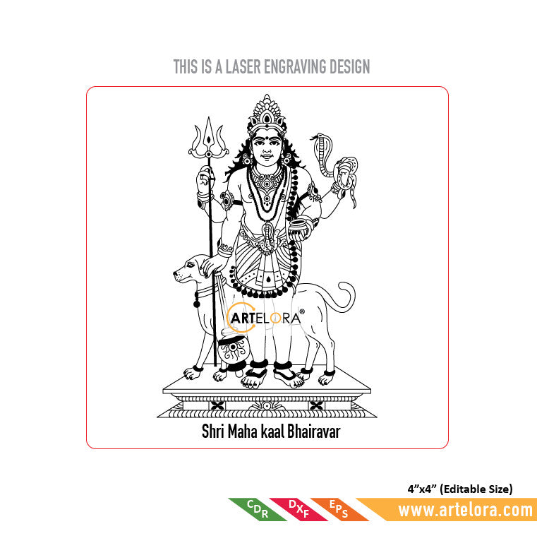 Laser Engraving Shri Maha kaal Bhairavar