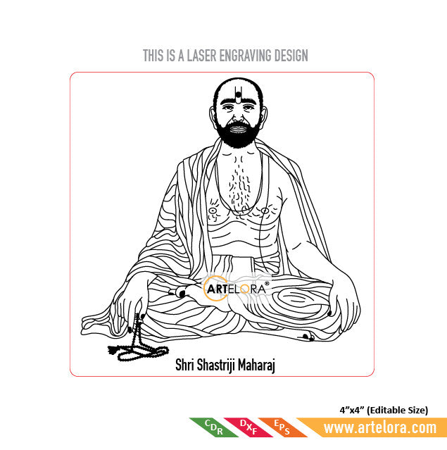 Laser Engraving Shri Shastriji Maharaj