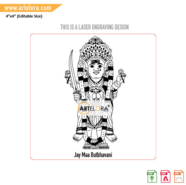 Laser Engraving Jay Maa Butbhavani