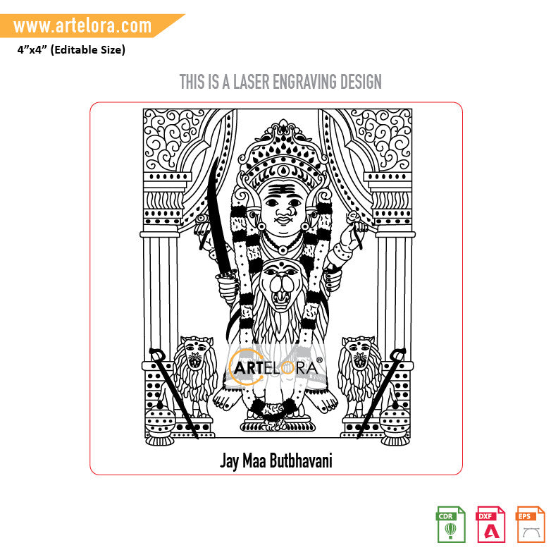 Laser Engraving Jay Maa Butbhavani