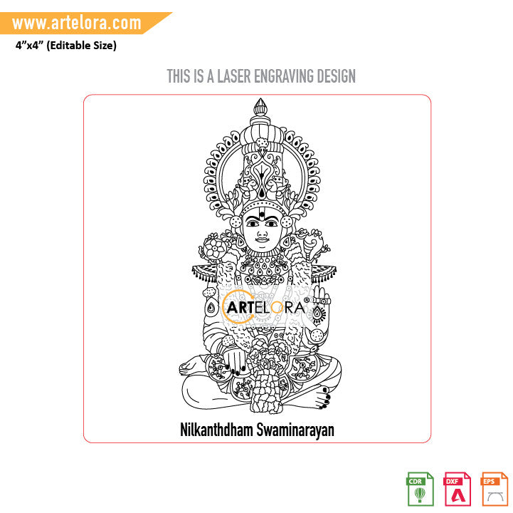 Laser Engraving Nilkanthdham Swaminarayan