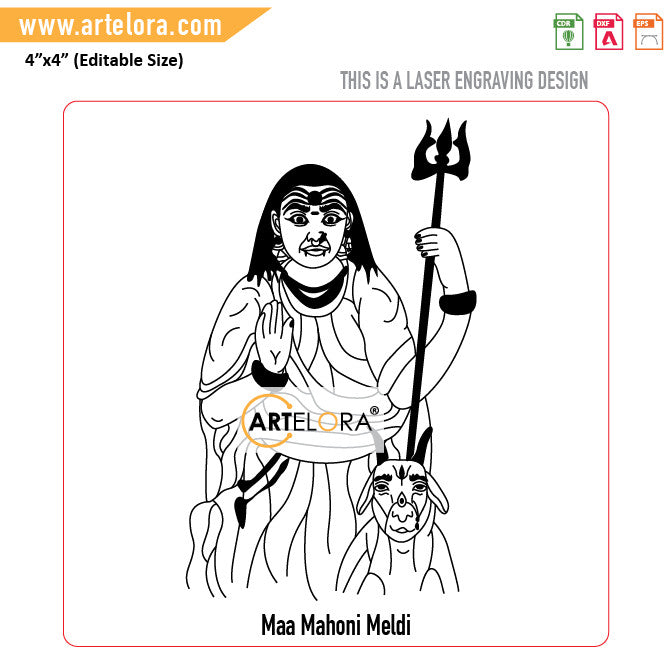 Laser Engraving Maa Mahoni Meldi