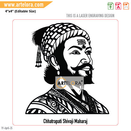 Laser Engraving Chhatrapati Shivaji Maharaj