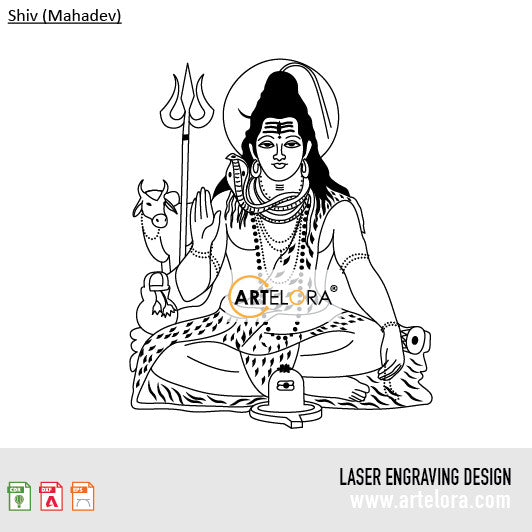 Laser Engraving Shiv (Mahadev)