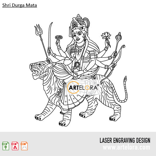 Laser Engraving Shri Durga Mata