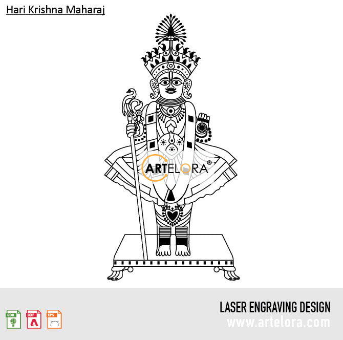 Laser Engraving Hari Krishna Maharaj