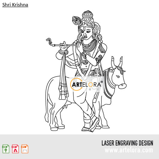 Laser Engraving Shri Krishna