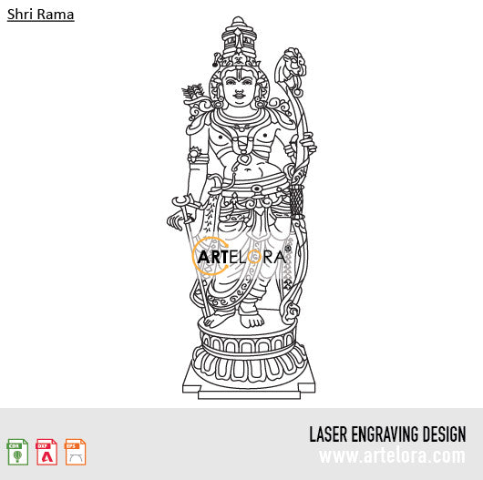Laser Engraving Shri Rama