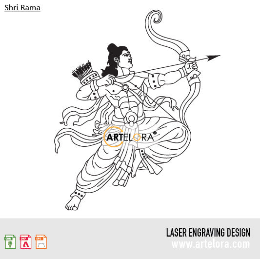 Laser Engraving Shri Rama
