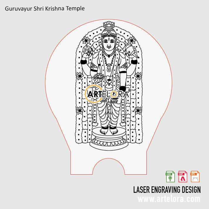 Guruvayur Shri Krishna Temple Laser Engraving