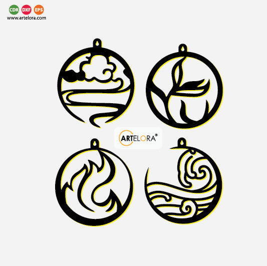 2D Modern Art Weather Elements