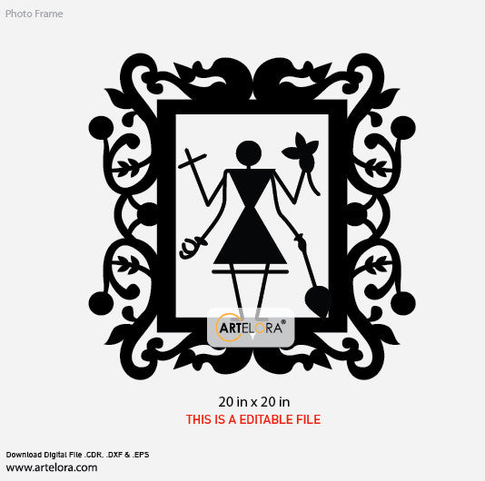 2D Modern Art Photo Frame