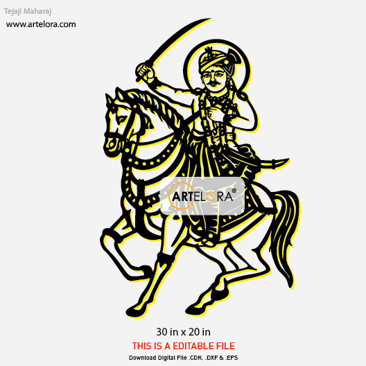 2D Modern Art Tejaji Maharaj