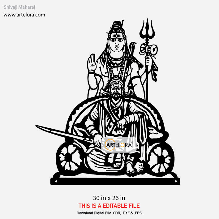 2D Modern Art Shivaji Maharaj