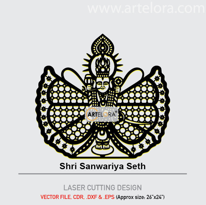 2D Modern Art Shri Sanwariya Seth