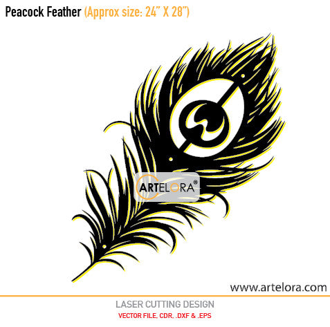 2D Modern Art Peacock Feather