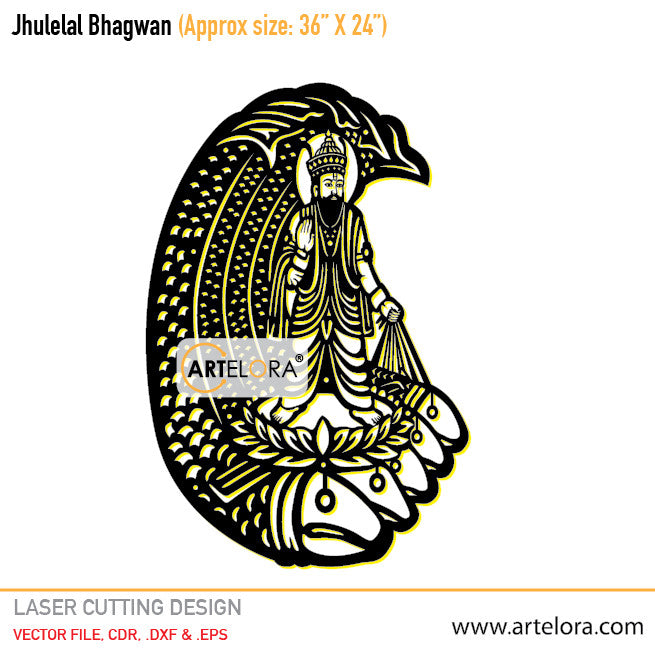 2D Modern Art Jhulelal Bhagwan