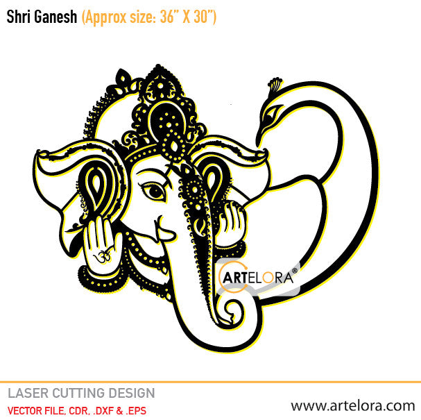 2D Modern Art Shri Shri Ganesh