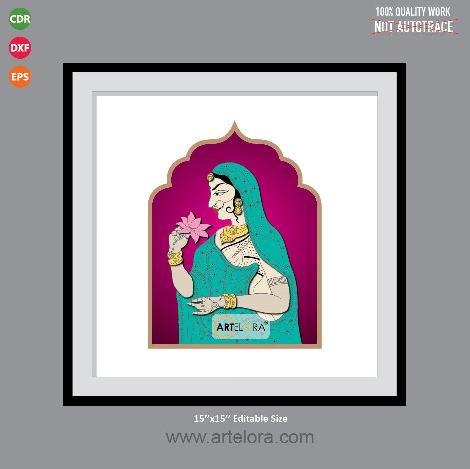 Premium Art Bani Thani Wall Art (15x15)