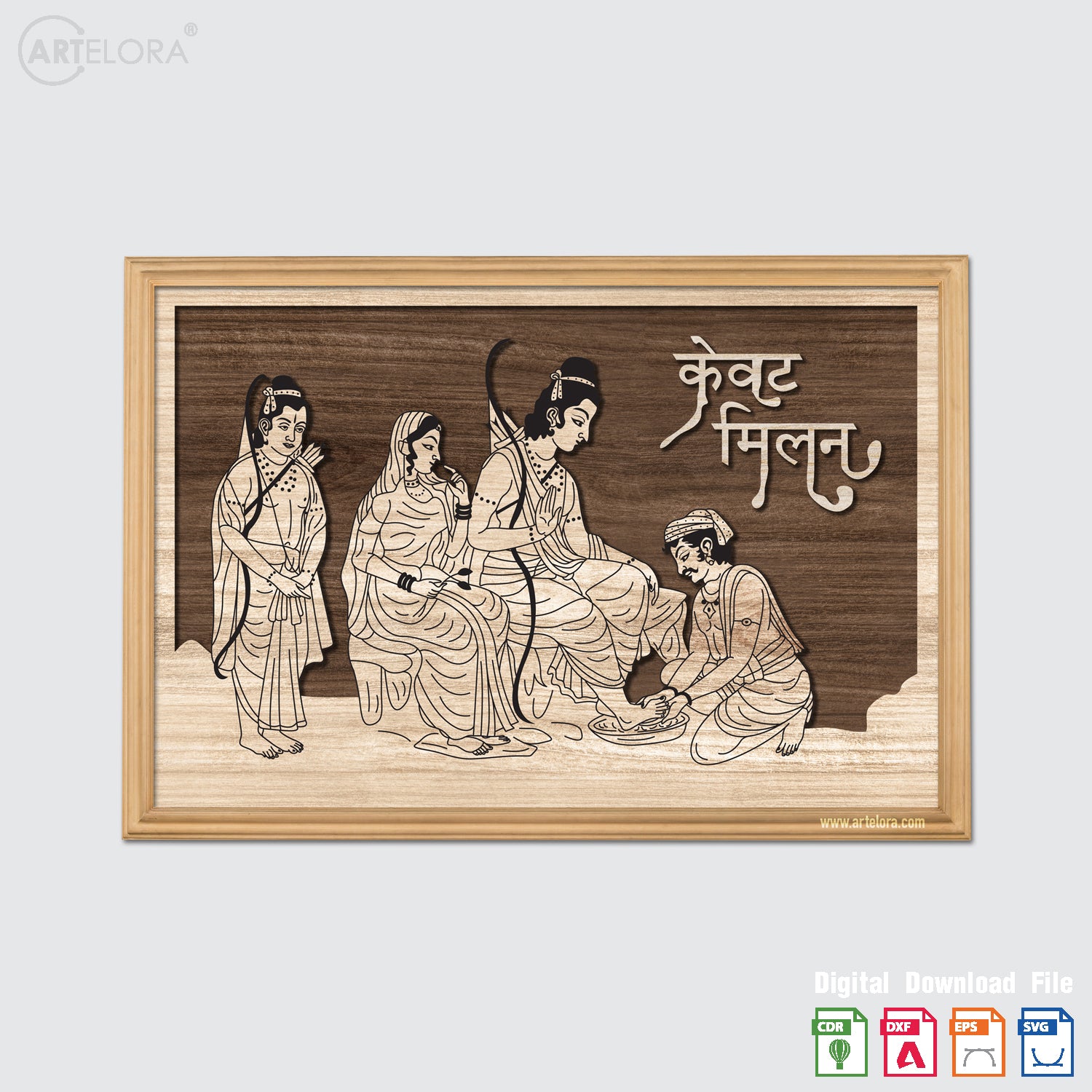 Premium Art Ram and Kevat (Ramayan Banwas)