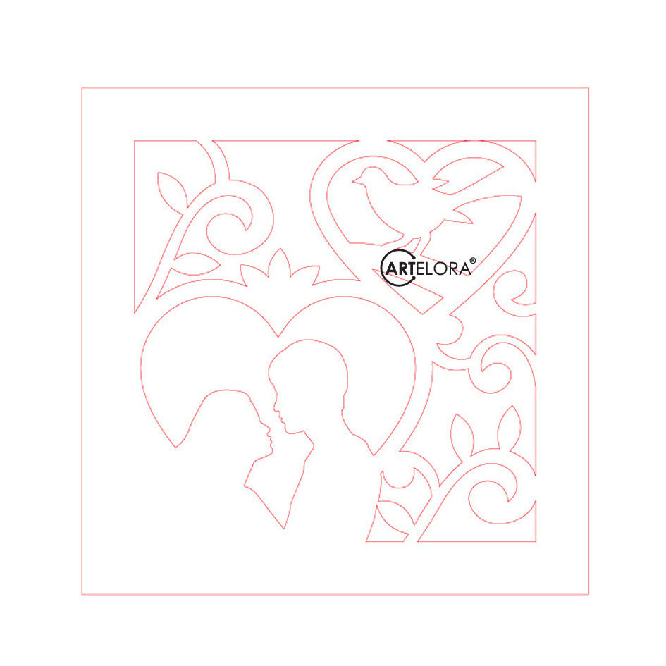 Premium Art Love couple (15x15)