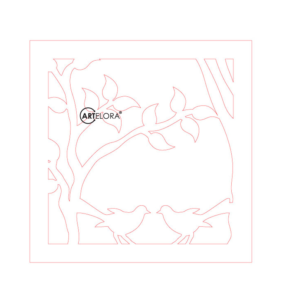 Premium Art Love Bird (15x15)