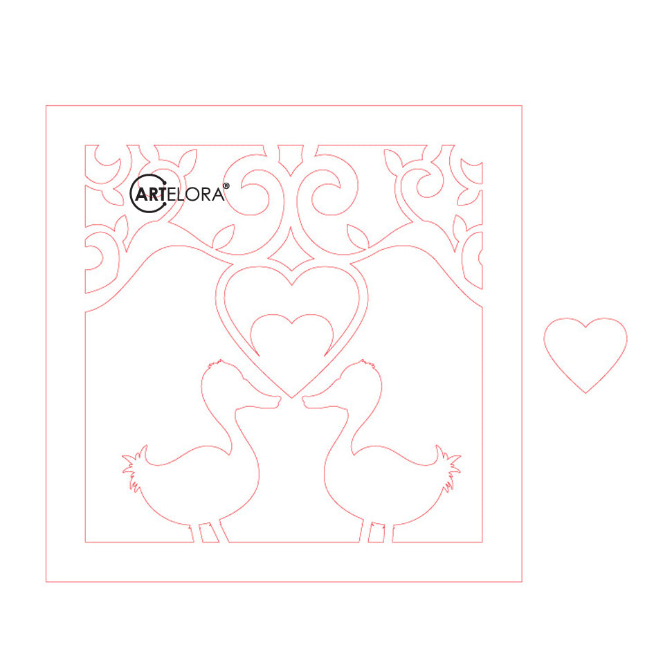 Premium Art Love Bird (15x15)