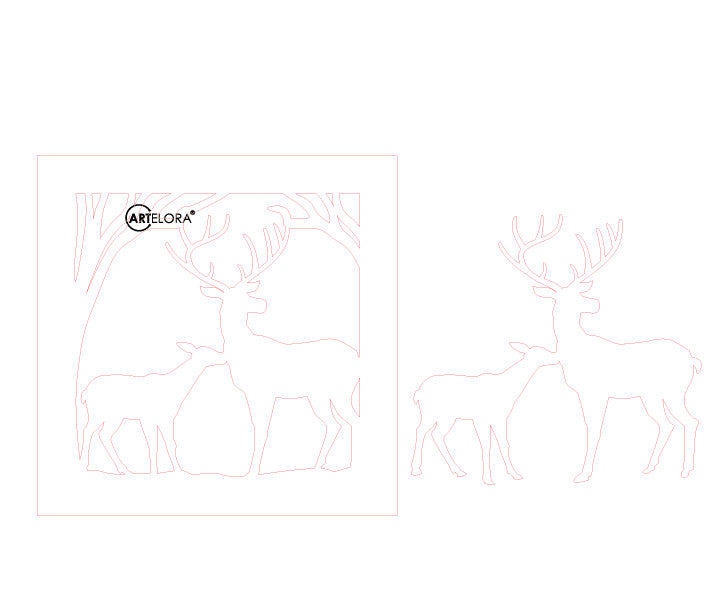 Premium Art Deer (15x15)