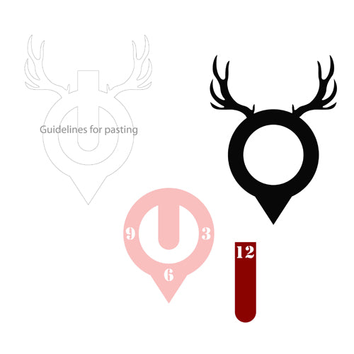 Wall Clock Metal Powder Coated