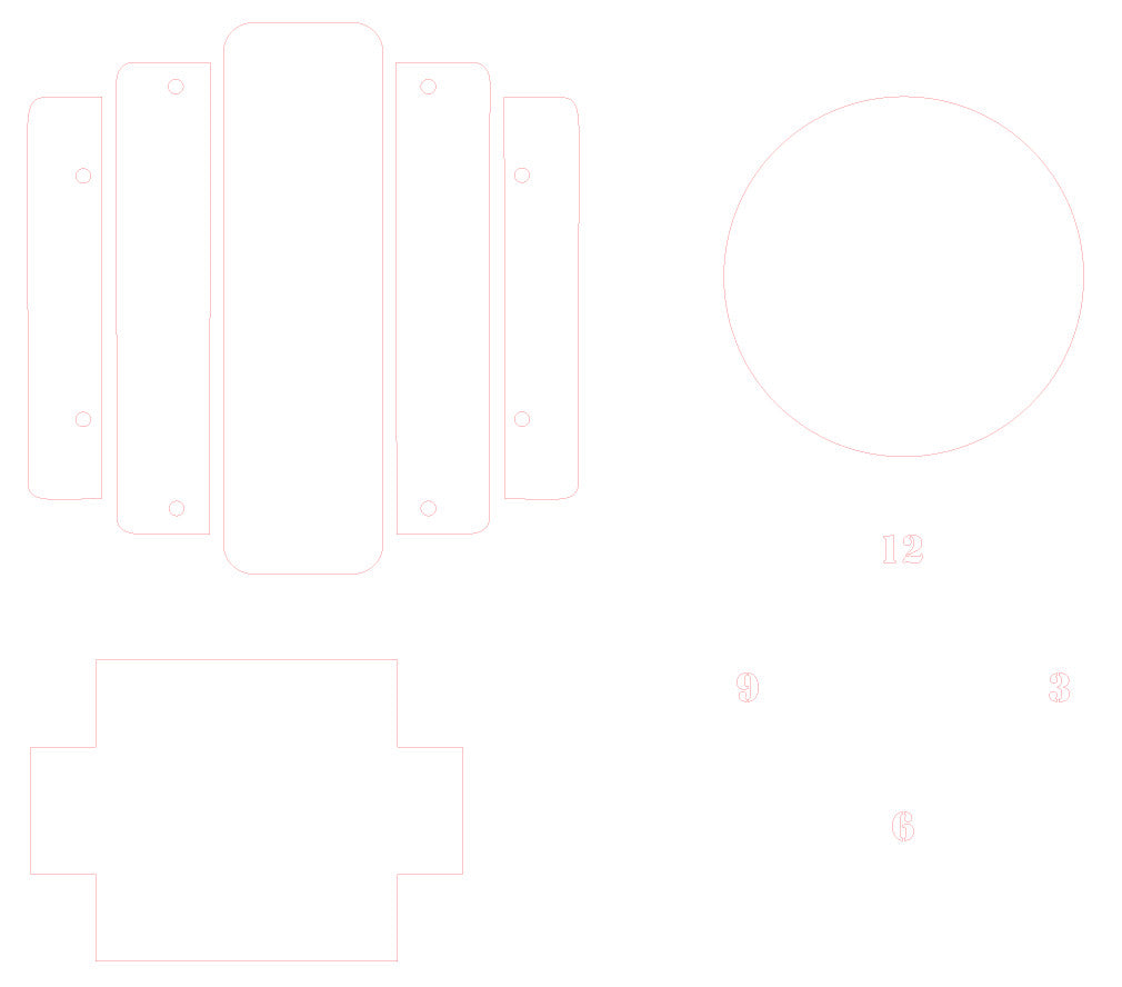 Wall Clock Metal Powder Coated (Acrylic & MDF cutting)