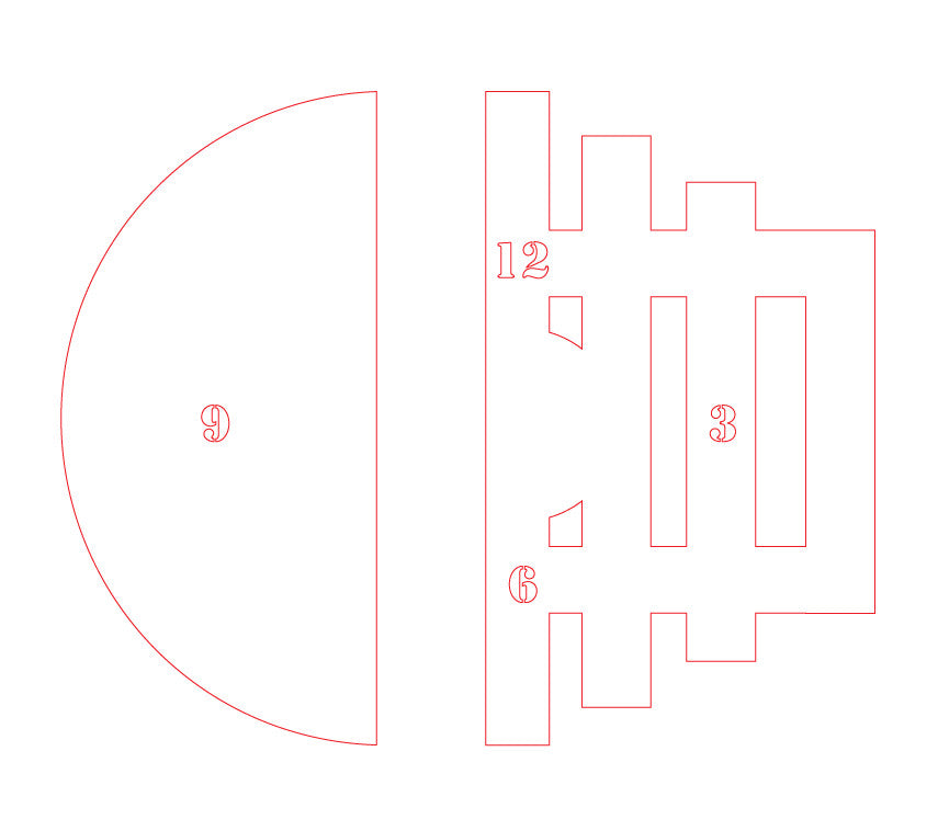 Wall Clock Metal Powder Coated (Acrylic & MDF cutting)