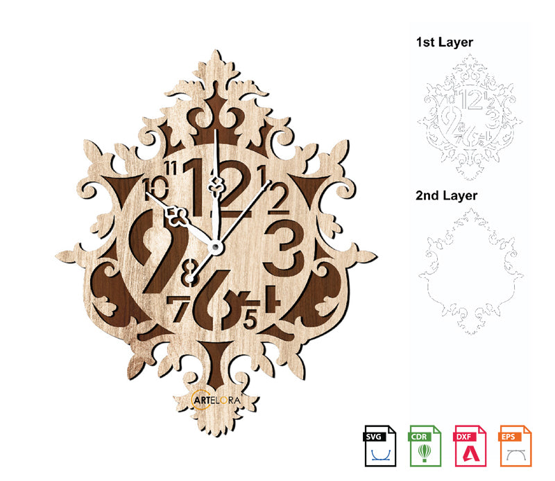 Wall Clock Two Layer Clock