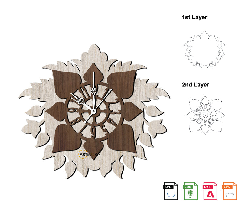 Wall Clock Rajwadi Pallav Clock