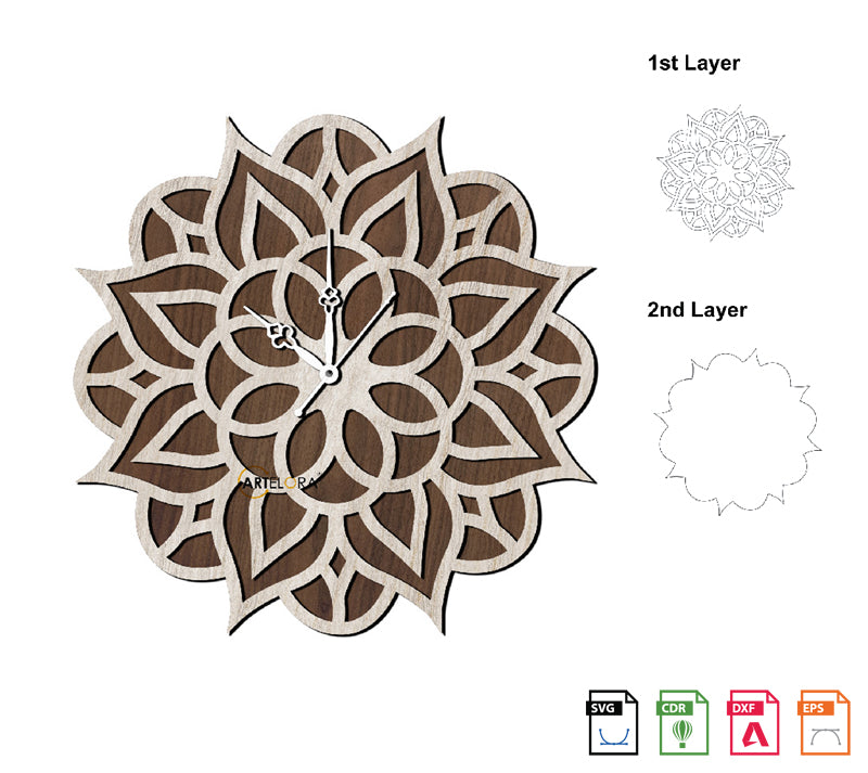 Wall Clock Rangoli Clock