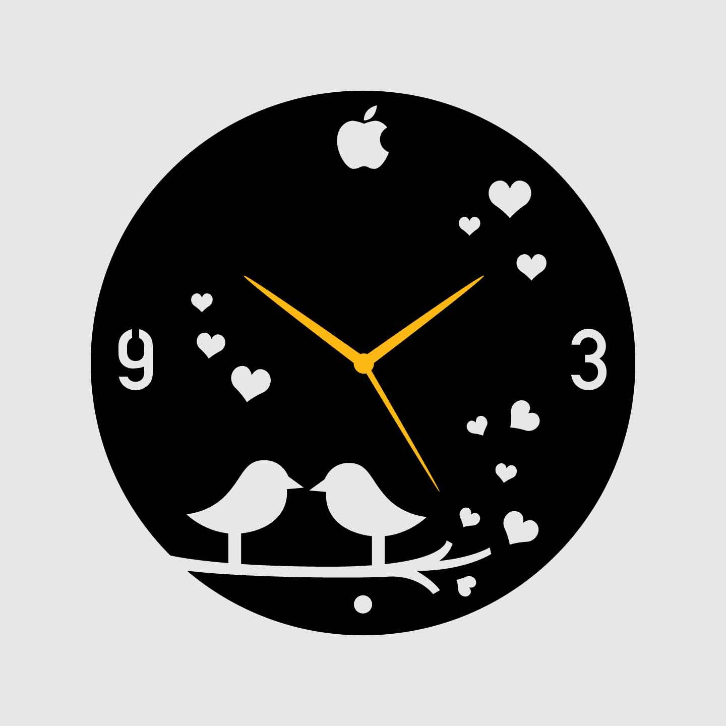 Wall Clock round bird – ArtElora