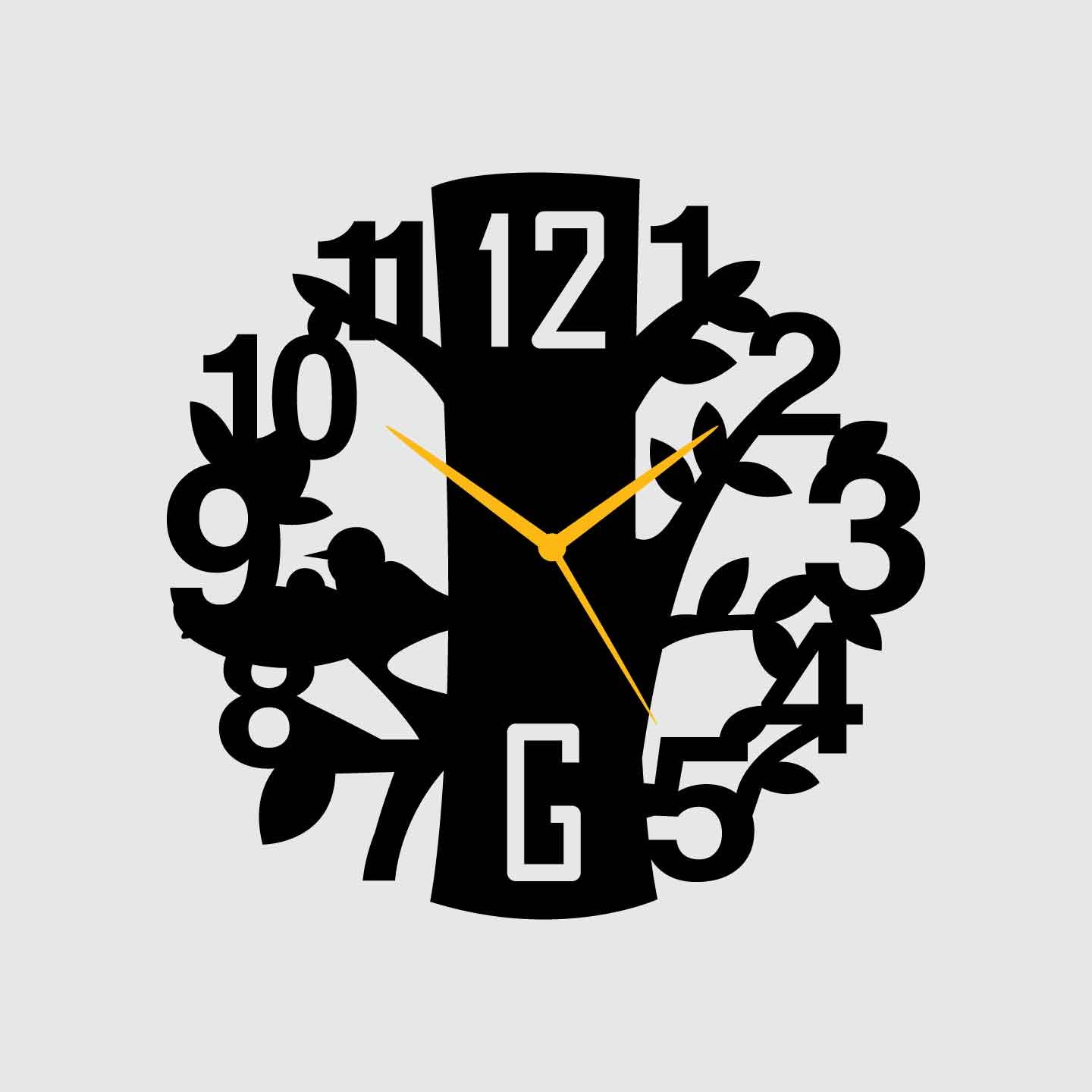 Wall Clock Tree ArtElora