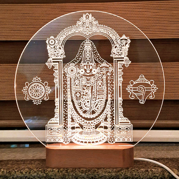 Laser Engraving Design Tirupati Balaji