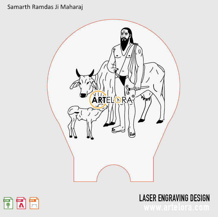 Samarth Ramdas Ji Maharaj Laser Engraving – ArtElora