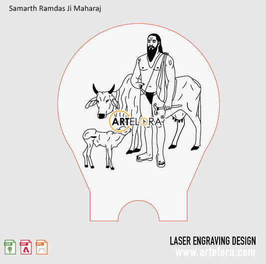 Samarth Ramdas Ji Maharaj Laser Engraving