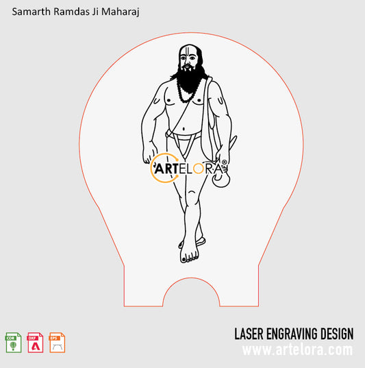 Samarth Ramdas Ji Maharaj Laser Engraving