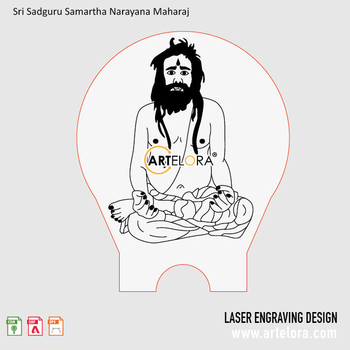 Sri Sadguru Samartha Narayana Maharaj Laser Engraving