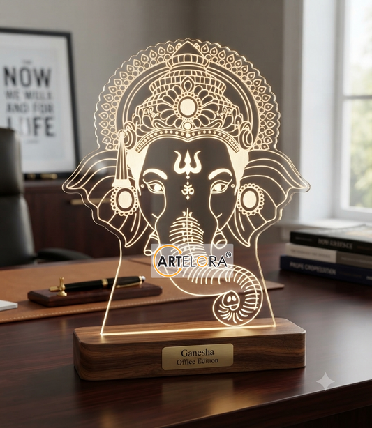 Shri Ganesh Face Laser Engraving