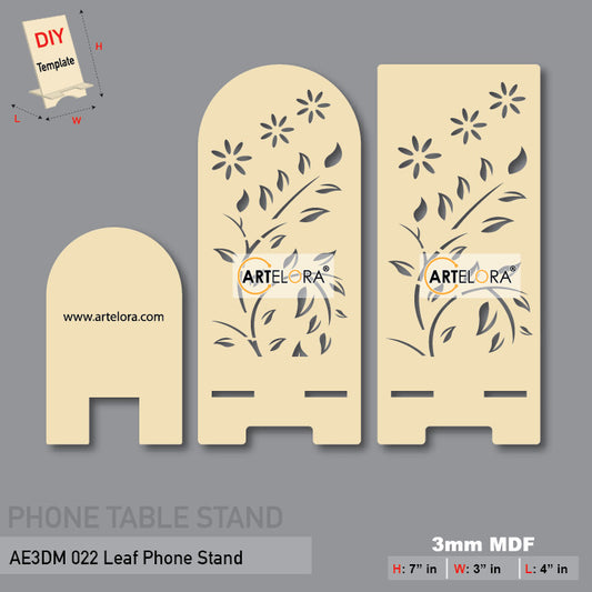 3D Model Laser Cutting Leaf Phone Stand