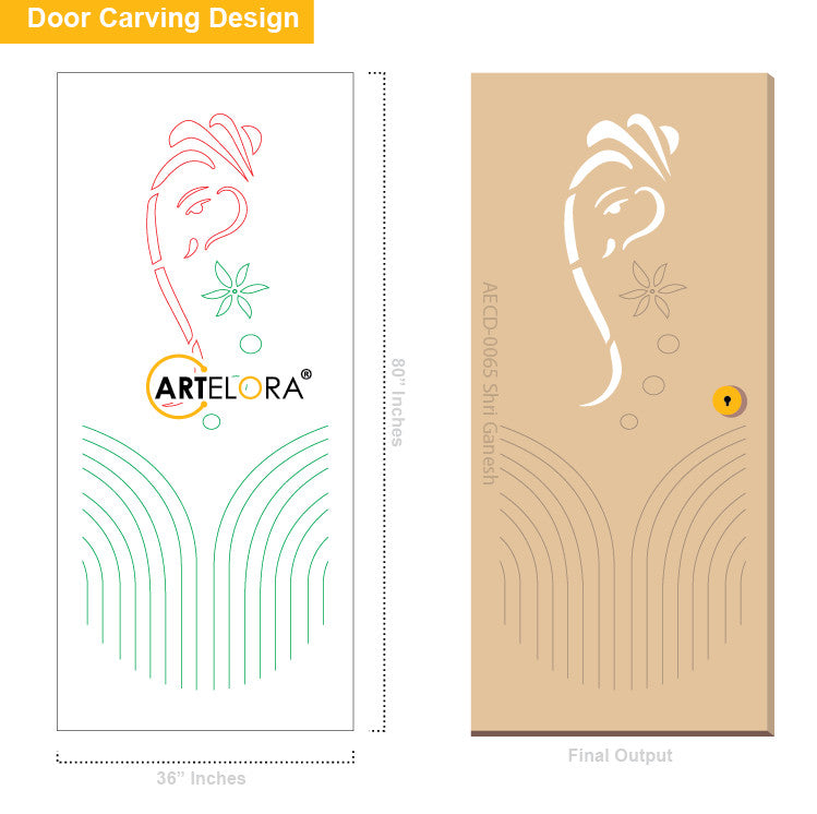 CNC Router Shri Ganesh Carving Design