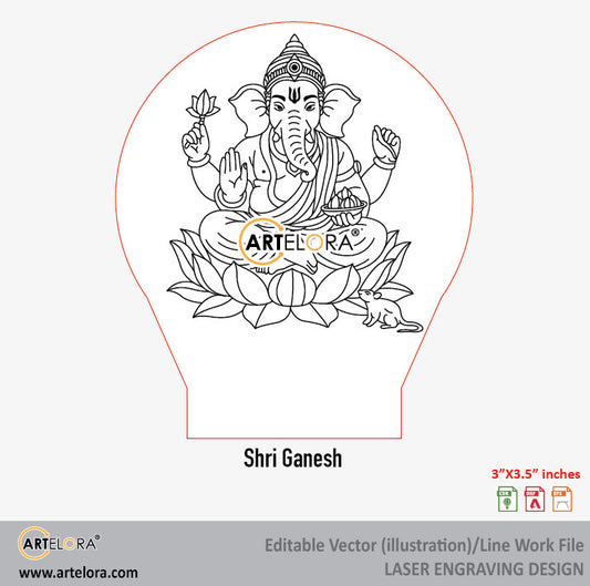 Shri Ganesh Laser Engraving