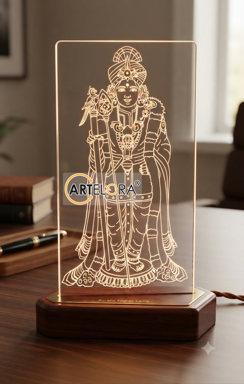 Murugan Kartikeya Bhagwan Laser Engraving Design